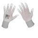 Feinstrick-Handschuhe - Fingerkuppen mit wei�er Polyurethanbeschichtung Gr.7 im Onlineshop f�r Einweghandschuhe